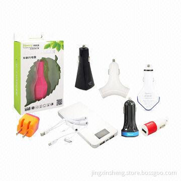 Double USB Sockets Car Charger with 12V-24V DC, Suitable for iPhone and Micro, Fast Charging
